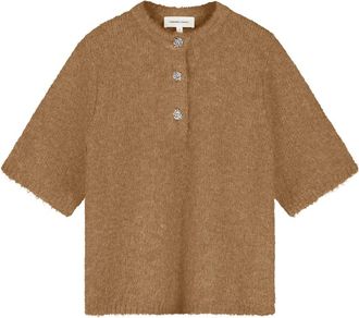 Fab By Fabienne Chapot Coco Pullover - Dames - Ronde hals truien - Bruin - S - Wol - Truien & Vesten