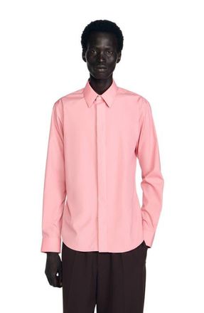 Sandro Plain shirt in Baby Pink at Nordstrom, Size Xx-Large