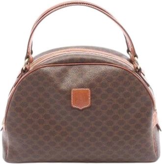 Celine Pre-owned Handbags, female, Brown, Size: ONE SIZE Pre-owned Macadam Coated Canvas Handbag
