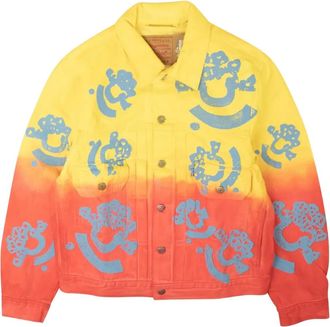 Denim Tears Denim jack met kleurverloop - Geel