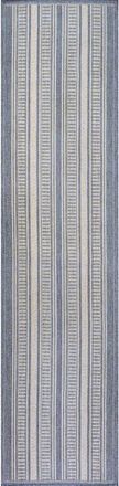 Jonathan Y Designs Haynes Modern Double Stripe Indoor/Outdoor Area Rug in Blue/light Gray at Nordstrom, Size 2Ft 0In X 8Ft 0In