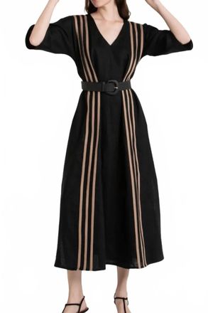 Purotatto Kimono Dress In Black