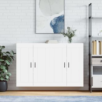 vidaXL Vidaxl - Armarios De Pared 2 Uds Madera De Ingenier&iacute;a Blanco