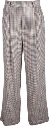 Weili Zheng Lana Polyester Broek - Dames - Wijde Broeken - Bruin - XS - Polyester - Broeken
