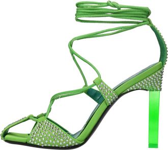 The Attico Adele Sandalen - Dames - Sandalen met hakken - Groen - 38 EU - Leer - Schoenen