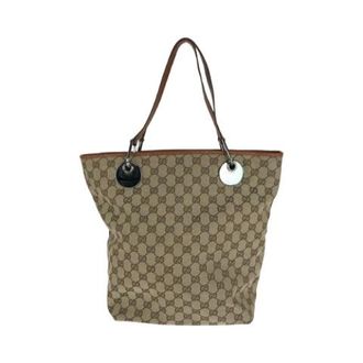 Gucci Pre-owned Tote Bags, female, Brown, Size: ONE SIZE Pre-owned GG Canvas 2way Tote Bag