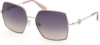 Guess GU00285 59W Womens Sunglasses Brown Size 58