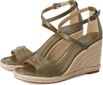 Michael Kors Mandy Wedge Womens Sandals Safari Green : 8 M, Leather