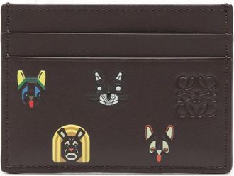 Loewe x Louis Wain leather cardholder - Bruin