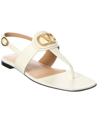 Valentino Vlogo Signature Leather Sandal