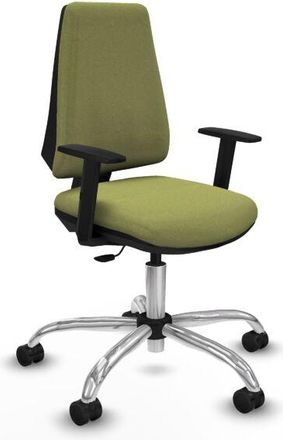 Piqueras y Crespo Elche Cp Bali Verde Oliva Brazos 1d Base Cromada Ruedas Nailon 65mm