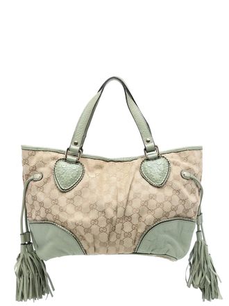 Gucci 2016-2025 Small GG Canvas Tribeca tote bag - women - Calf Leather/Canvas/Leather/Cotton - One Size - Brown