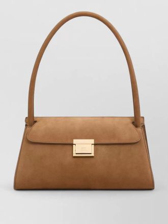 Ami shoulder bag gold tone hardware suede