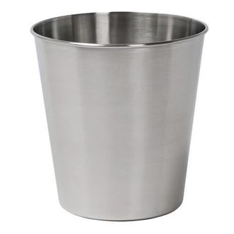 Happimess Nolan Modern Classic Smooth Steel 2-Gallon Wastebasket in Brushed Steel at Nordstrom