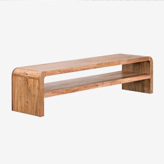 Sklum Mueble Tv 180x45 Cm En Madera De Acacia Vacry Sklum