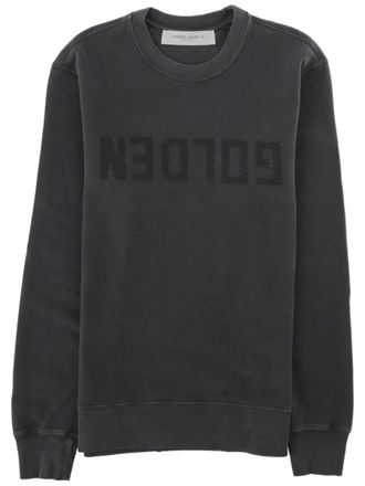 Golden Goose Regular Fit Tonal Text Cotton Sweatshirt