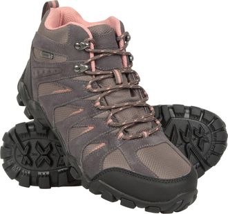 Mountain Warehouse Belfour Womens Waterproof Boots - IsoDry Ladies Shoes, Breathable Footwear, Suede & Mesh Upper, EVA Cushioned - For Camping, Outdoors, Travelling Grey