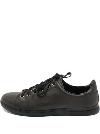 Gucci lace-up sneakers - women - Calf Leather/Calf Leather/Rubber - 39 - Brown