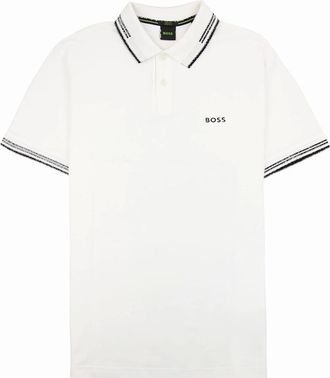 HUGO BOSS Mens Hugo Boss Paul Slim Fit Polo White 100 - Size: 42