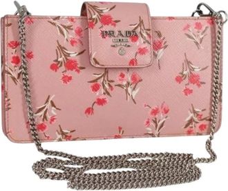 Prada Pre-owned Cross Body Bags, female, Pink, Size: ONE SIZE Pre-owned Leather prada-bags