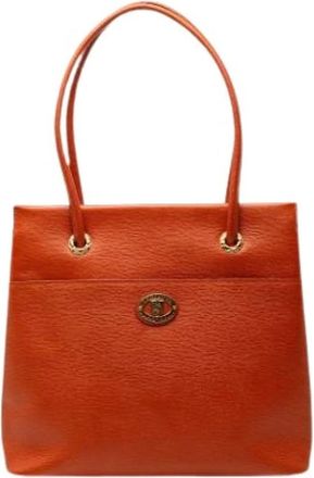 Burberry Pre-owned Shoulder Bags, female, Orange, Size: ONE SIZE Pre-owned Tote Bag