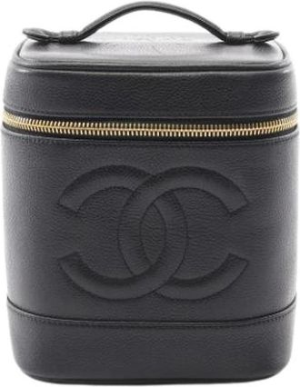 Chanel Pre-owned Handbags, female, Black, Size: ONE SIZE Pre-owned Vanity Bag