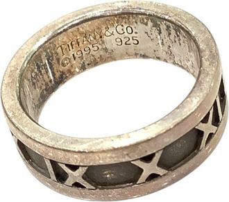 Tiffany & Co. Atlas Silver Silver 925 Band Ring (Pre-Owned)