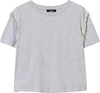 Twin-Set T-shirt con frange - Grigio