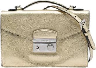 Prada Pre-owned Sound Lock Satchel - - Pre-owned - Donna - Giallo - ONE SIZE