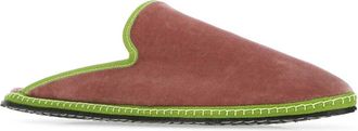 Vibi Venezia Womens Antiqued Velvet Mule Pink