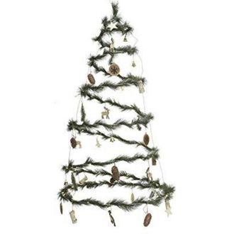 Kaemingk Albero di Natale a Spirale da appendere Luminoso Bianco dim 58 cm