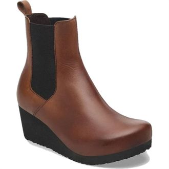 Birkenstock Womens Ebba Slip On Boots In Cognac