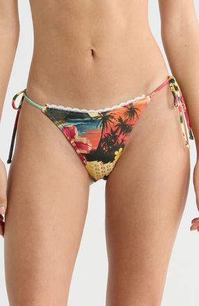 PacSun Aeries Side Tie Bikini Bottoms in Allover Print at Nordstrom, Size X-Small
