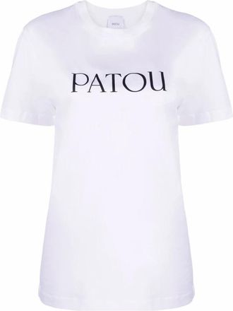 Patou Essential Logo Print T-Shirt - Dames - T-shirts - Wit - M - Katoen - Tops