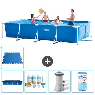 Intex Piscina Con Estructura Rectangular - 450x220x84 Cm - 7-piezas S30246