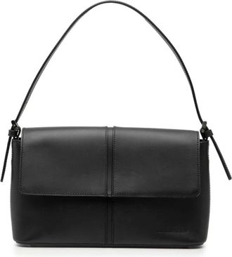 Burberry Pre-owned Shoulder Bags, female, Black, Size: ONE SIZE Pre-owned Flap Leather Bag
