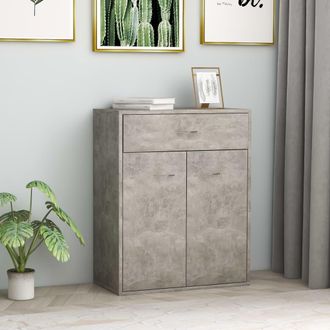 vidaXL Aparador De Madera Contrachapada Gris Hormig&oacute;n 60x30x75 Cm Vidaxl