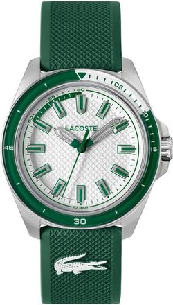 Lacoste Capbreton Silicone Strap Watch, 43mm in White at Nordstrom