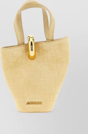 Jacquemus le petit bambola crocodile texture top handle