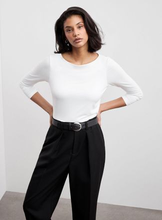 Contemporaine Womens 3/4-sleeve soft T-shirt