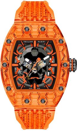 Philipp Plein Accessoires, Heren, Oranje, ONE Size, Crypto King Vulcan-X Watch