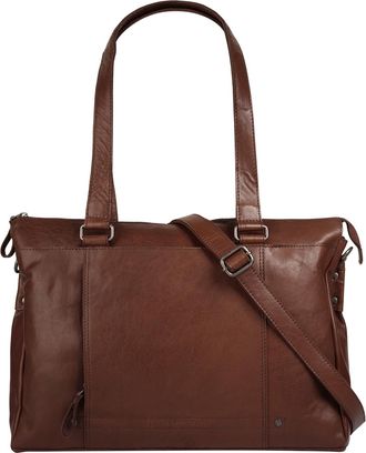 Spikes & Sparrow Shopper SPIKES & SPARROW, Damen, Gr. B/H/T: 41cm x 29cm x 11cm onesize, braun (cognac), Leder, leicht gl&auml;nzend, unifarben, Taschen Shopper, echt Leder