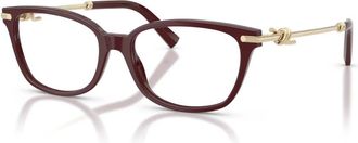 Tiffany & Co. Vierkante Brillen - Dames - Brillen - Paars - 53 MM - Accessoires