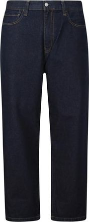 Carhartt Work in Progress Carhartt Wip, Straight Jeans, male, Blue, Size: W30 Loose Fit Cotton Jeans with Pockets