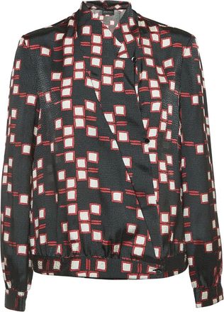Emporio Armani Blusa con motivo geometrico - Nero