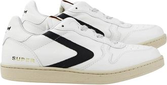 Valsport Klassieke Witte Zwarte Sneakers - Heren - Sneakers - Wit - 40 EU - Schoenen