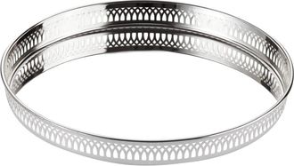 Edzard Premium Serviertablett Delphi ø 30 cm - edel versilbert und anlaufgeschützt