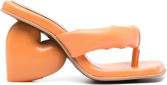 Yume Yume 100mm Love sandals - women - Other fibres - 37 - Orange