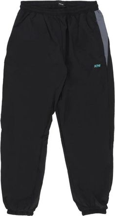 Dolly Noire Zwarte Urban Trainingsbroek Elastische Taille - Heren - Sweatpants - Zwart - S - Nylon - Broeken