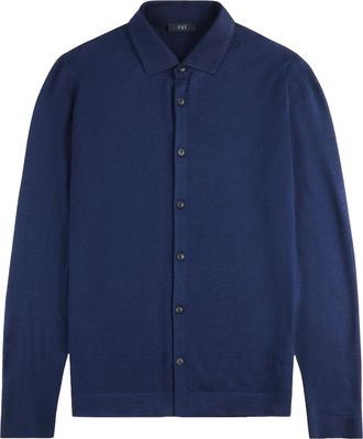 Fay Exclusive Royal Blue Cardigan With Wool-Silk Blend